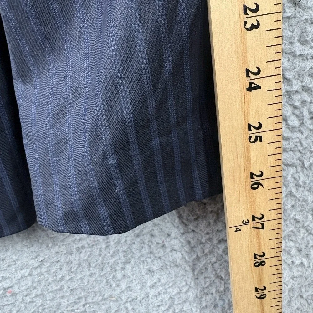 VERSACE Suit Navy Blue Pinstripe Wool Notch Lapel Italian Size 52 *